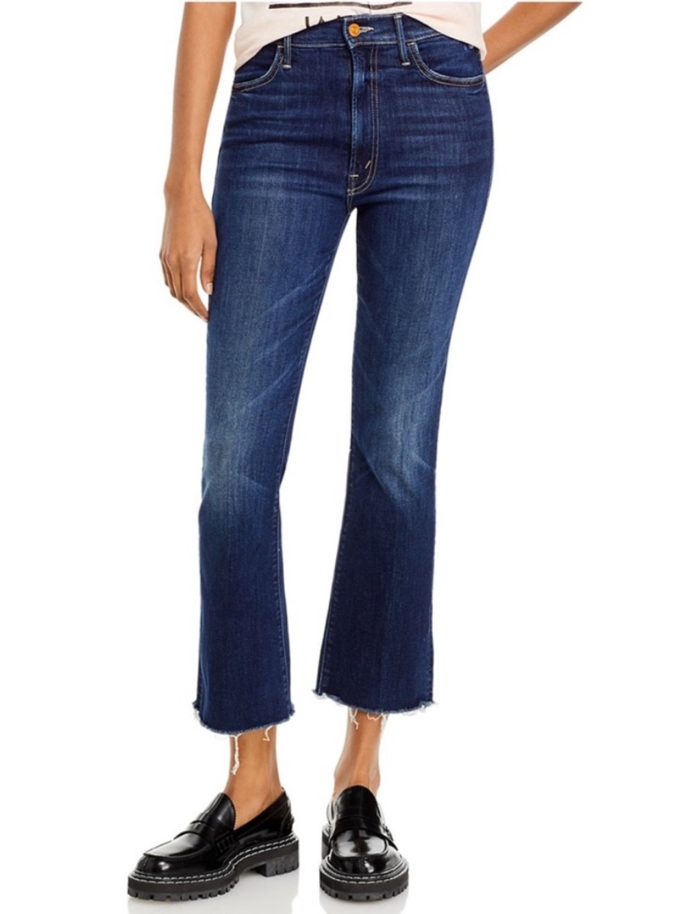 Mother The Hustler Ankle Fray in Teaming Up Size 30